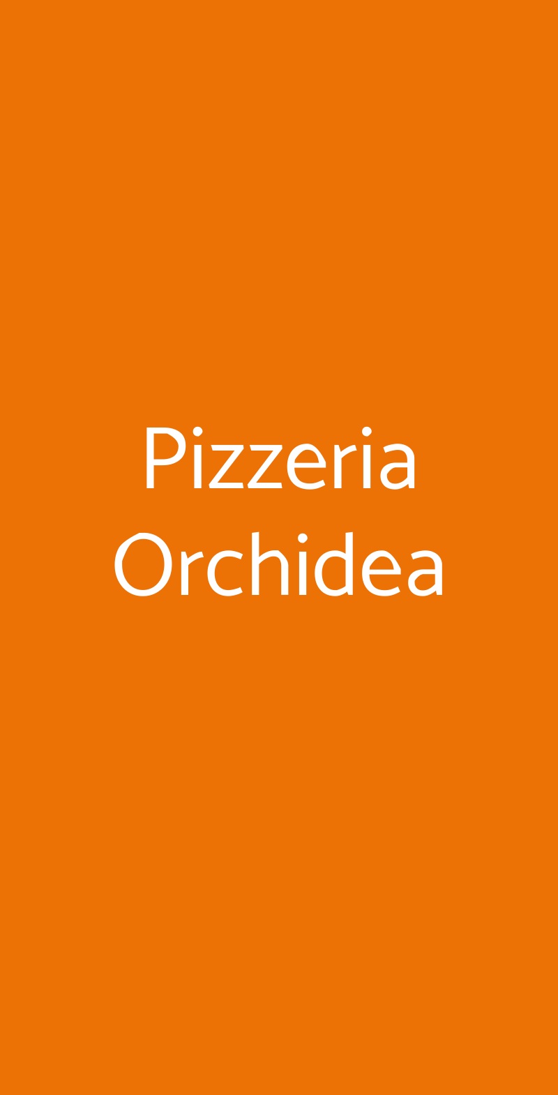 Pizzeria Orchidea Bologna menù 1 pagina