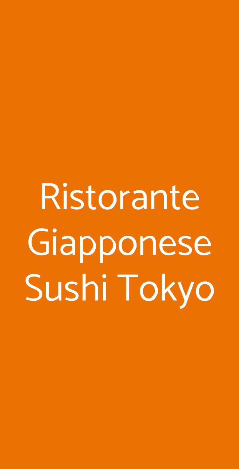 Ristorante Giapponese Sushi Tokyo Bologna menù 1 pagina