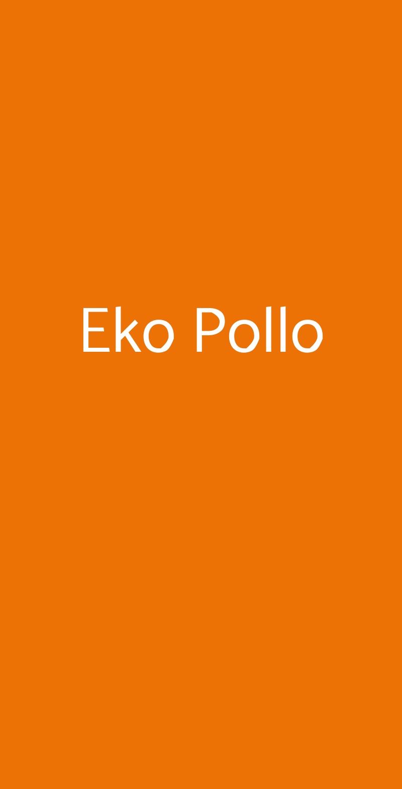 Eko Pollo Bologna menù 1 pagina
