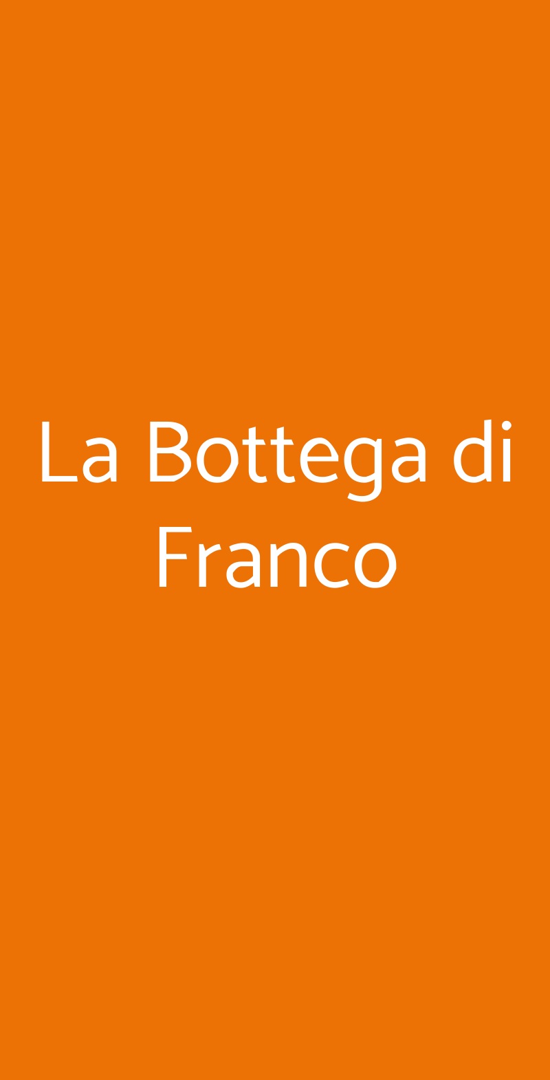 La Bottega di Franco Bologna menù 1 pagina