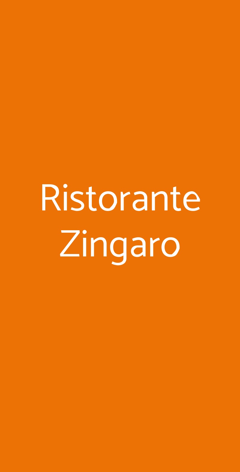 Ristorante Zingaro Faenza menù 1 pagina