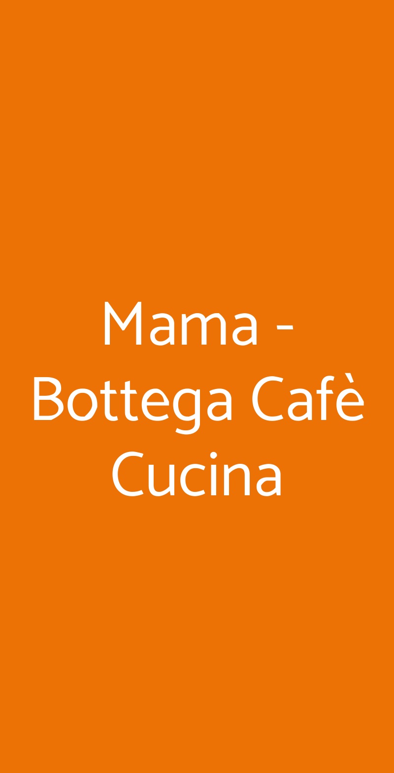 Mama - Bottega Cafè Cucina Cervia menù 1 pagina