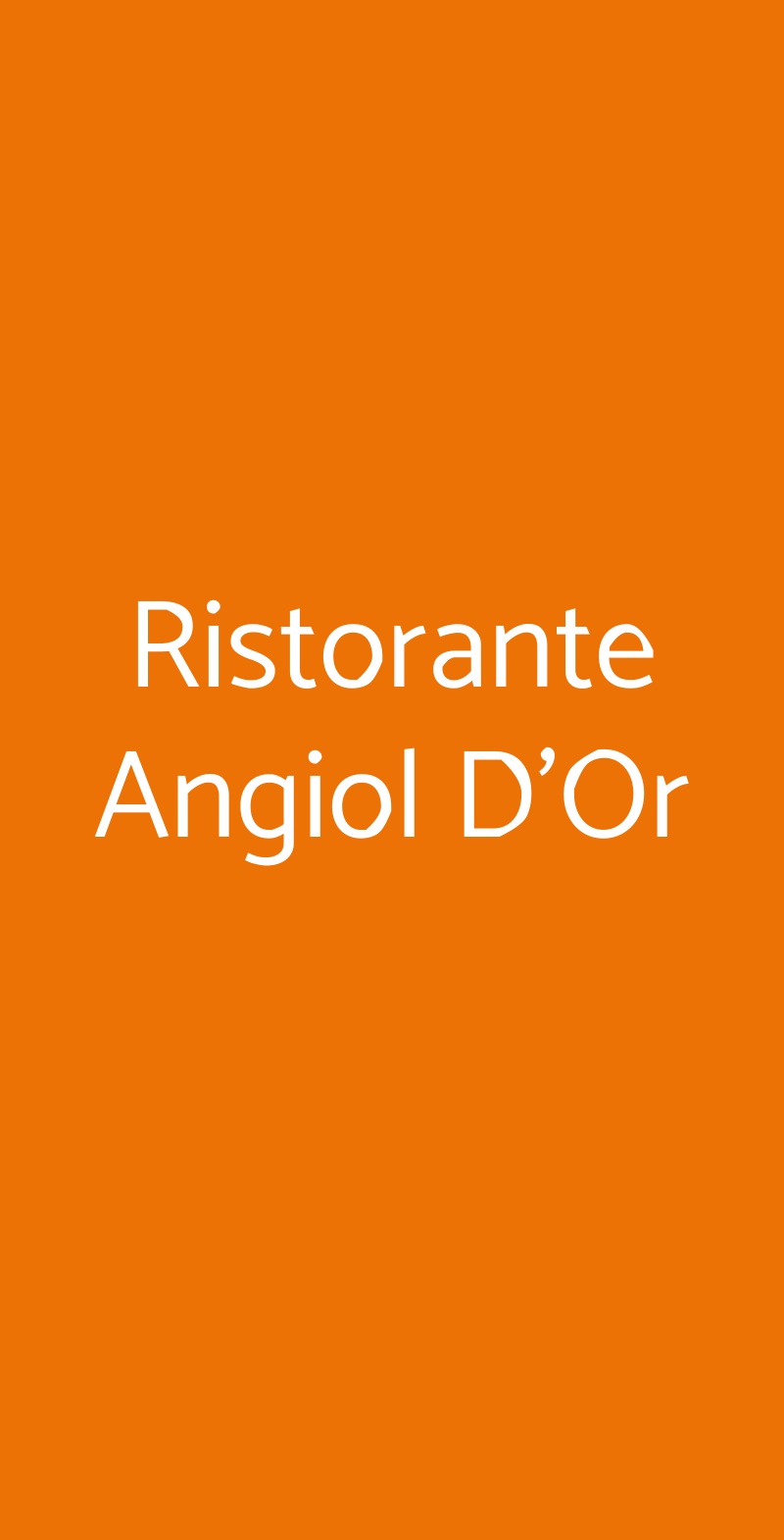 Ristorante Angiol D'Or Parma menù 1 pagina