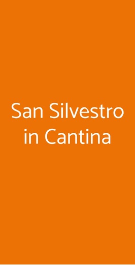 San Silvestro In Cantina, Bologna