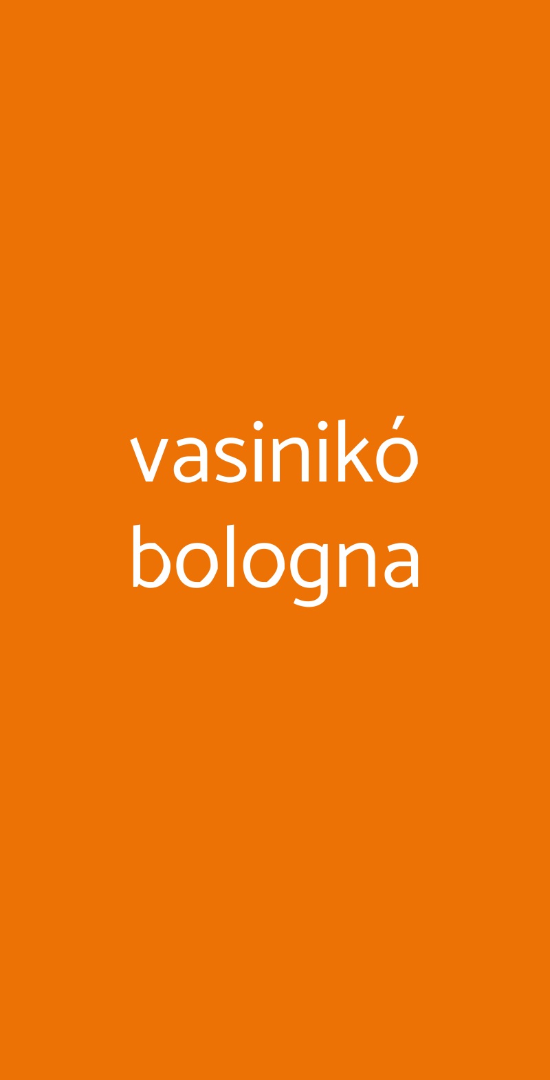 vasinikó bologna Bologna menù 1 pagina