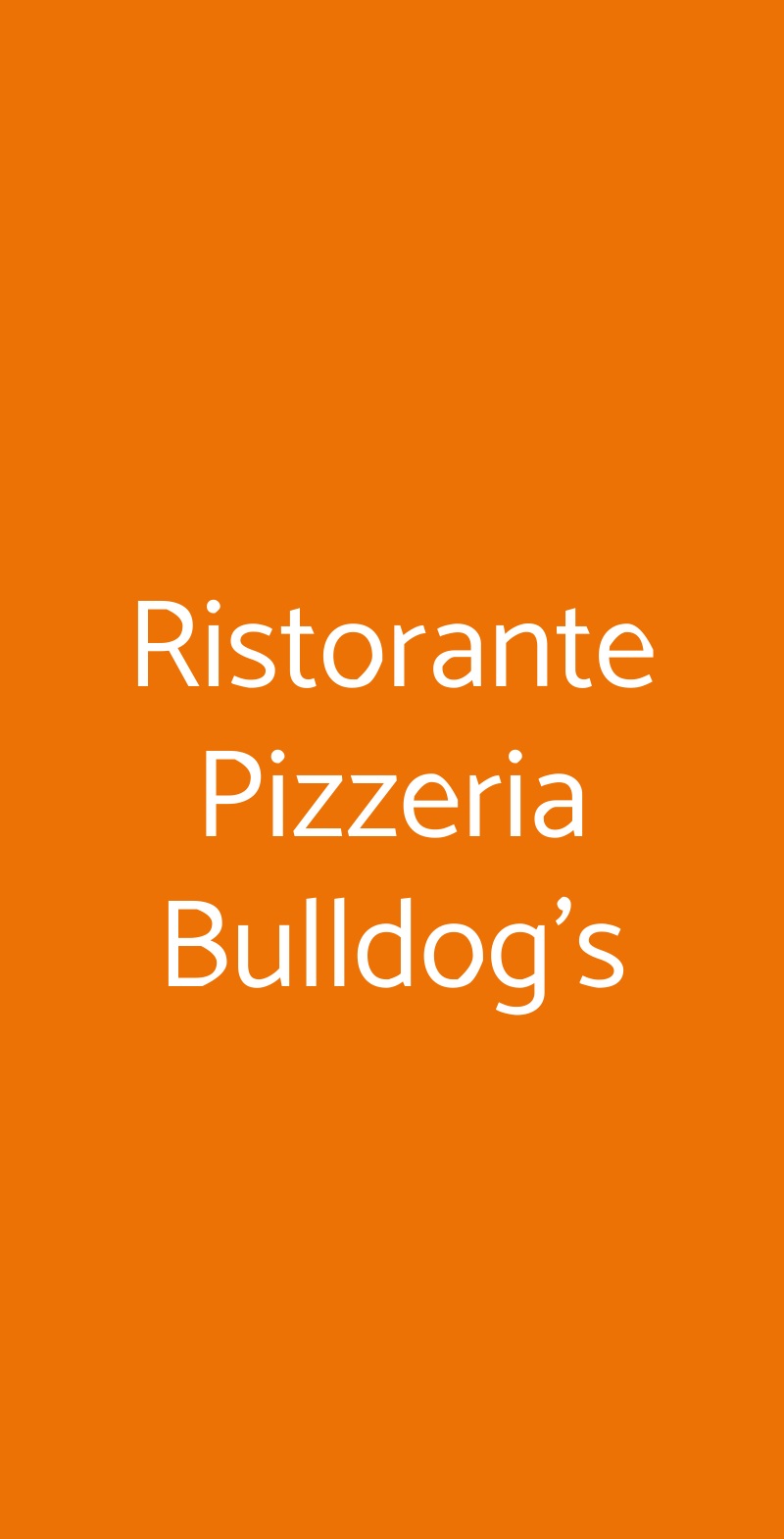 Ristorante Pizzeria Bulldog's Modena menù 1 pagina