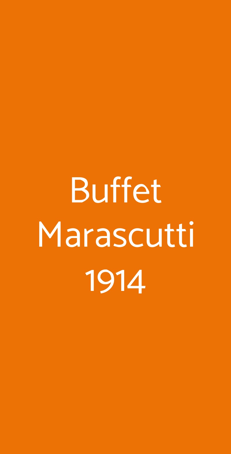 Buffet Marascutti 1914 Trieste menù 1 pagina