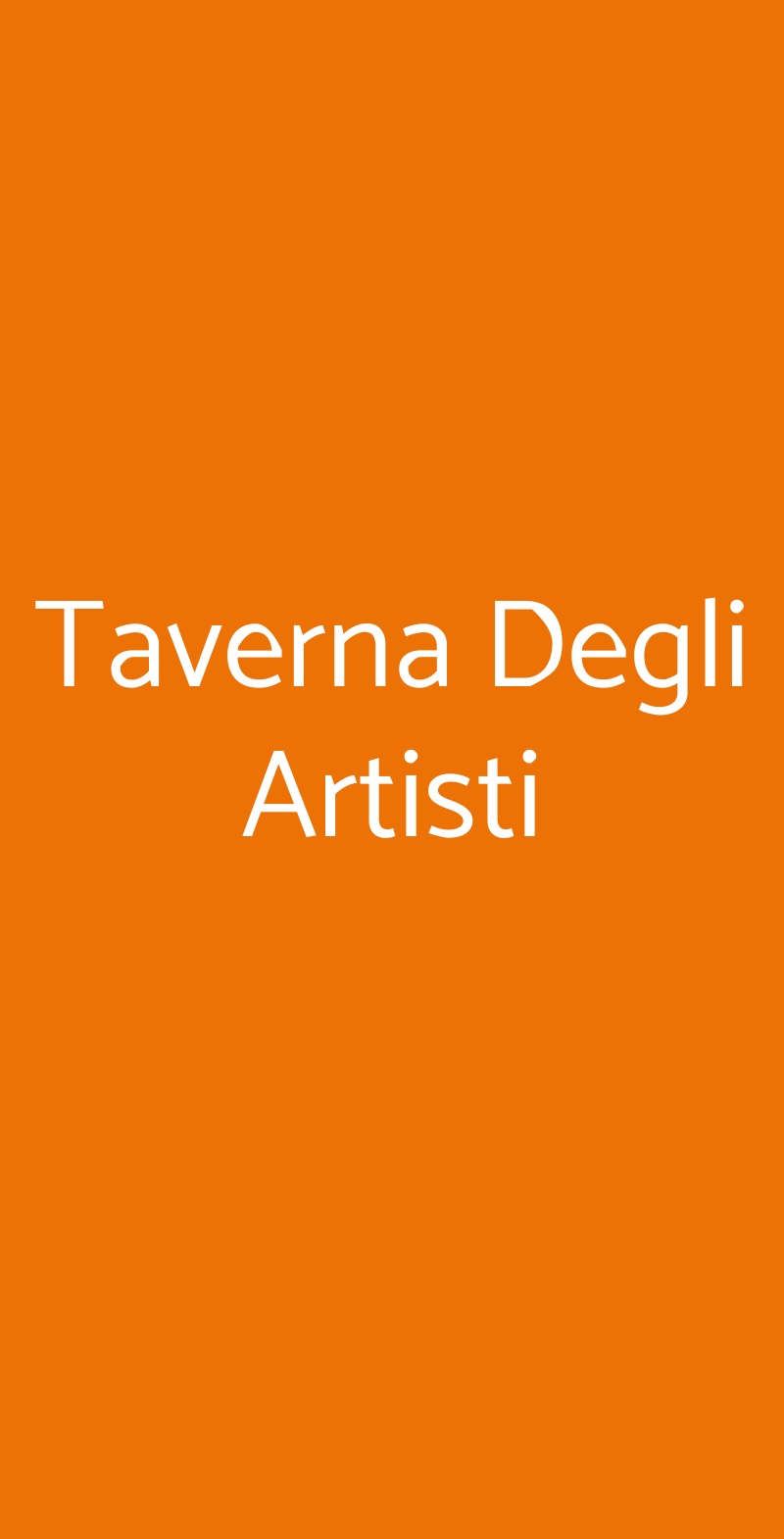 Taverna Degli Artisti Rimini menù 1 pagina