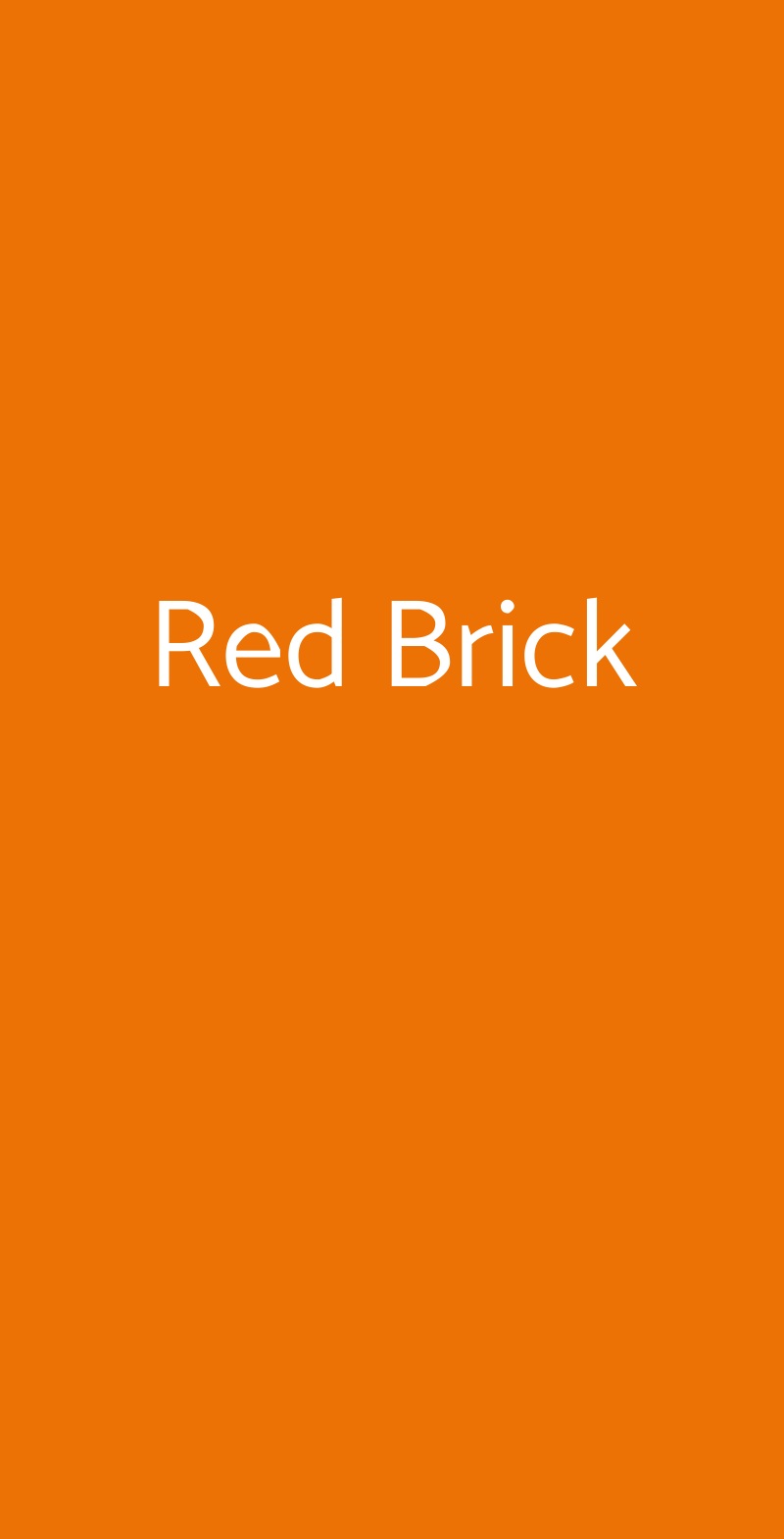 Red Brick Bologna menù 1 pagina