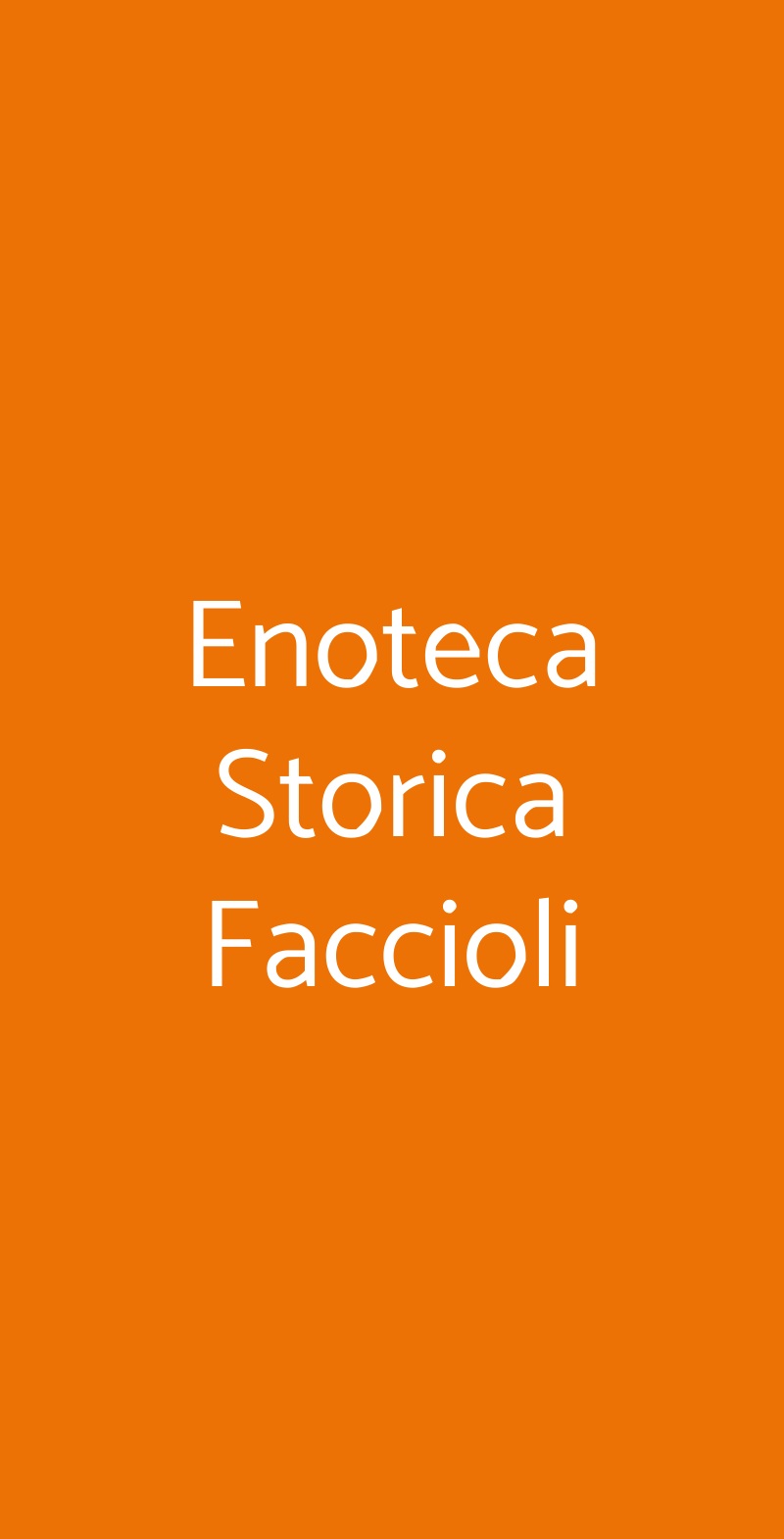 Enoteca Storica Faccioli Bologna menù 1 pagina