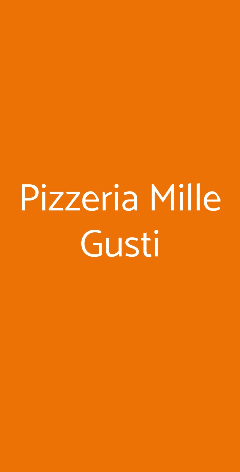 Pizzeria Mille Gusti Rimini menù 1 pagina