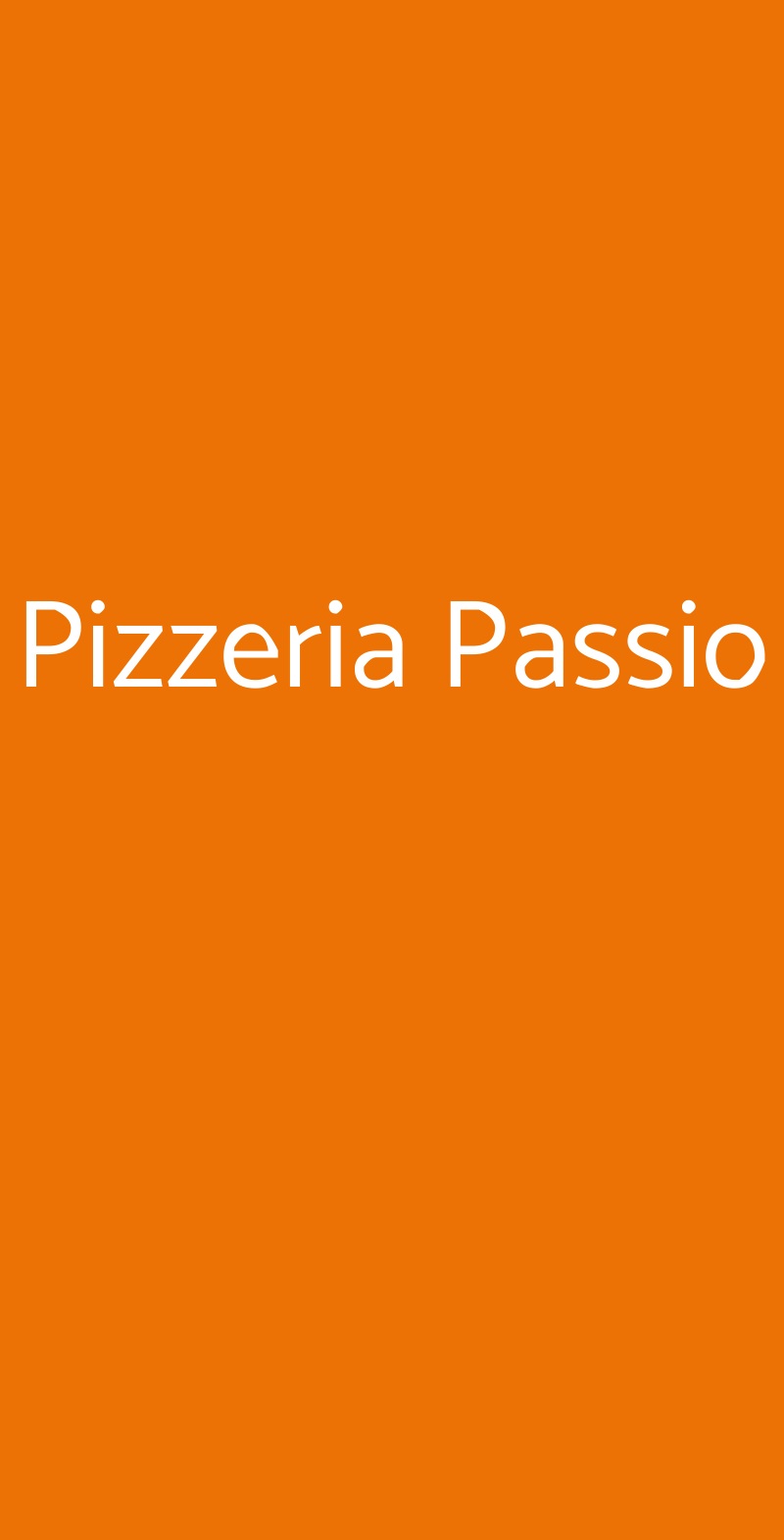 Pizzeria Passio Bologna menù 1 pagina