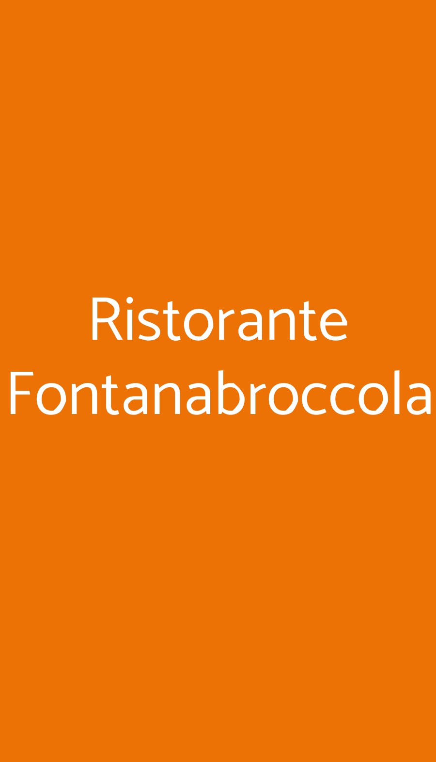 Ristorante Fontanabroccola Salsomaggiore Terme menù 1 pagina