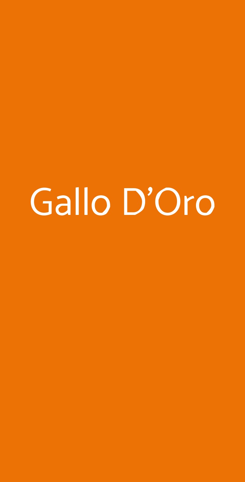 Gallo D'Oro Parma menù 1 pagina