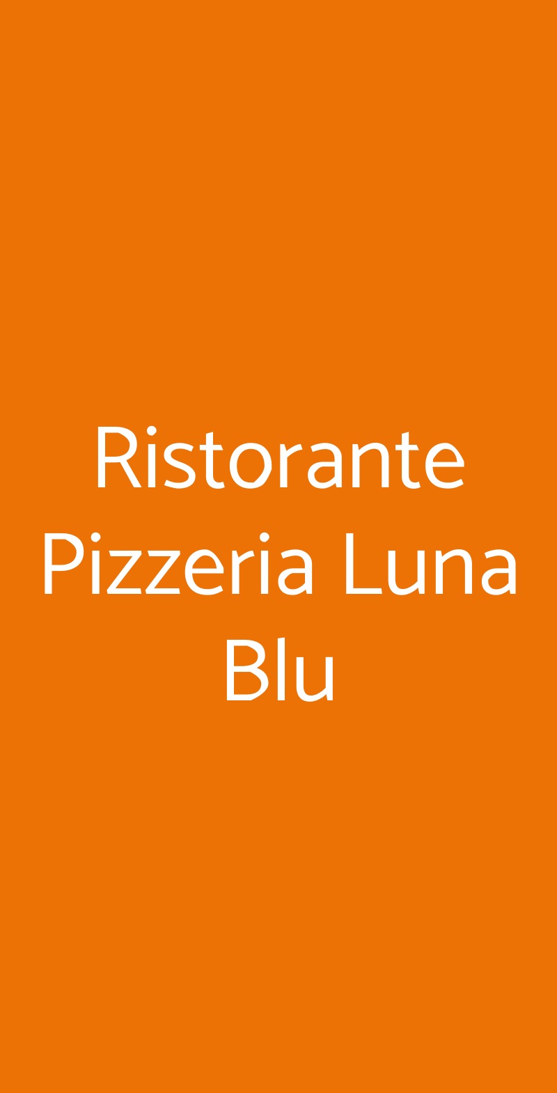 Ristorante Pizzeria Luna Blu Parma menù 1 pagina