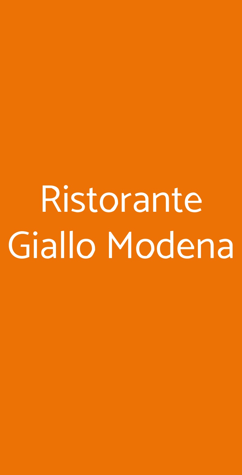 Ristorante Giallo Modena Modena menù 1 pagina