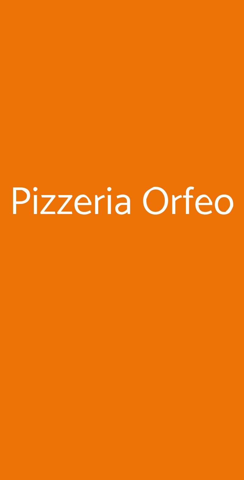 Pizzeria Orfeo Parma menù 1 pagina