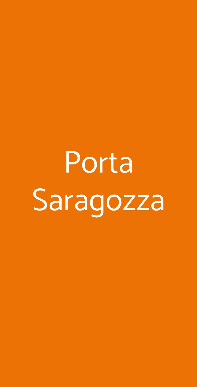 Porta Saragozza Bologna menù 1 pagina