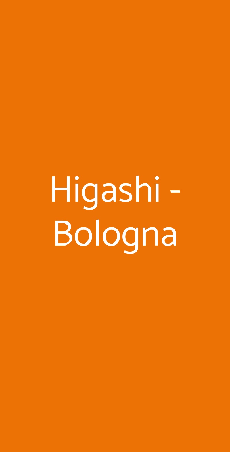 Higashi - Bologna Bologna menù 1 pagina