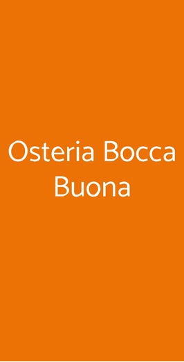 Osteria Bocca Buona, Bologna
