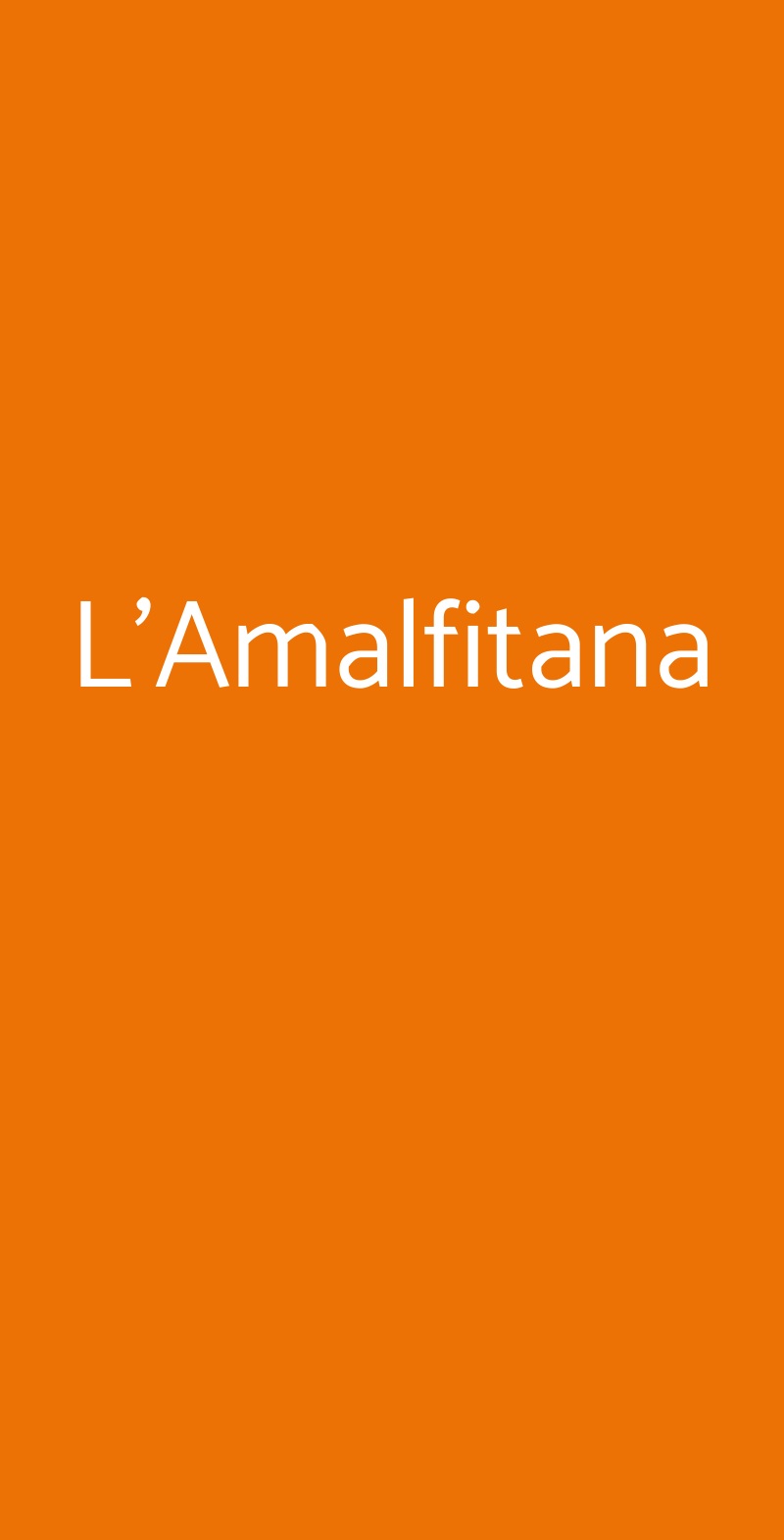 L'Amalfitana Bologna menù 1 pagina