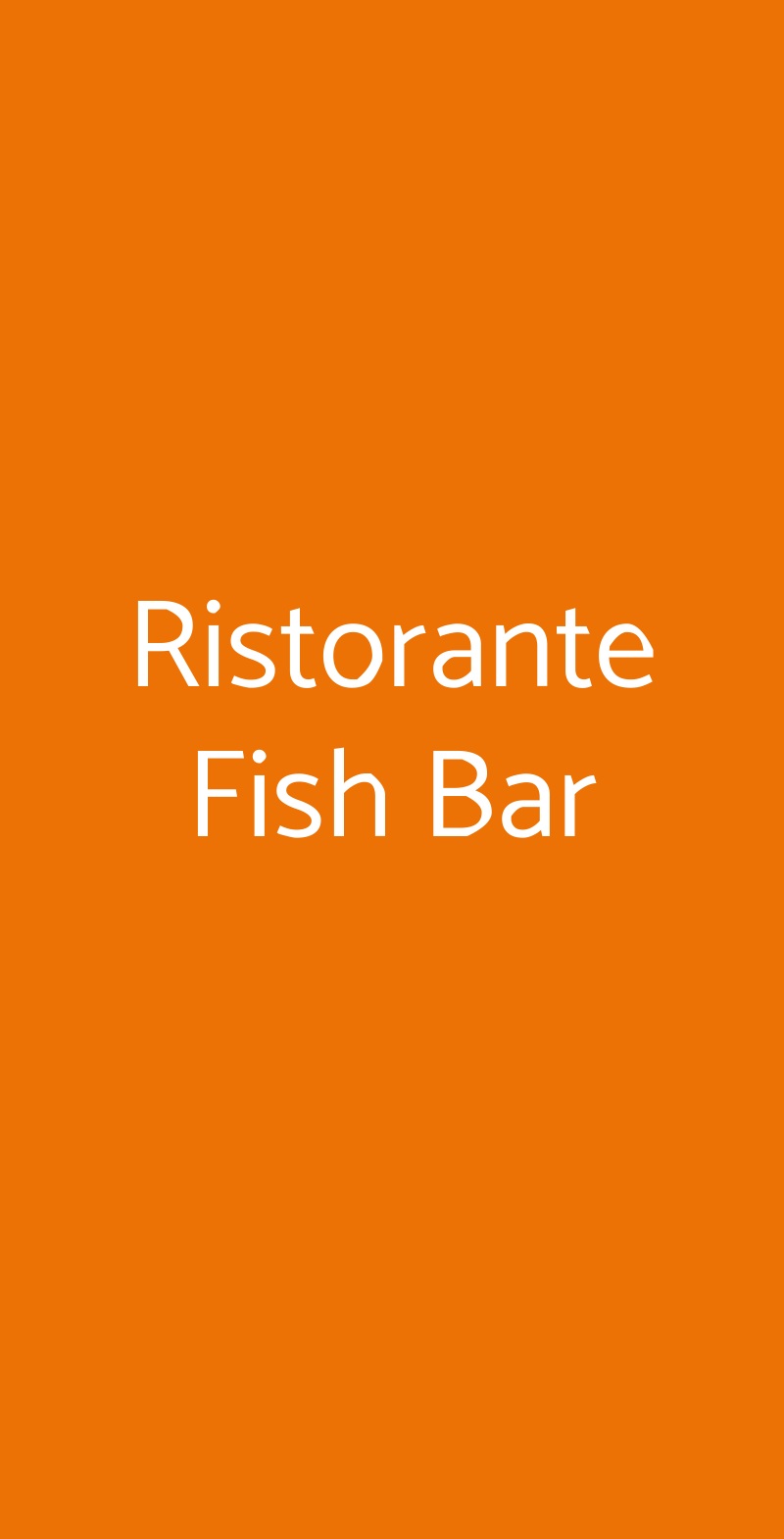 Ristorante Fish Bar Rimini menù 1 pagina