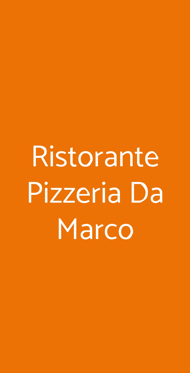 Ristorante Pizzeria Da Marco Rimini menù 1 pagina