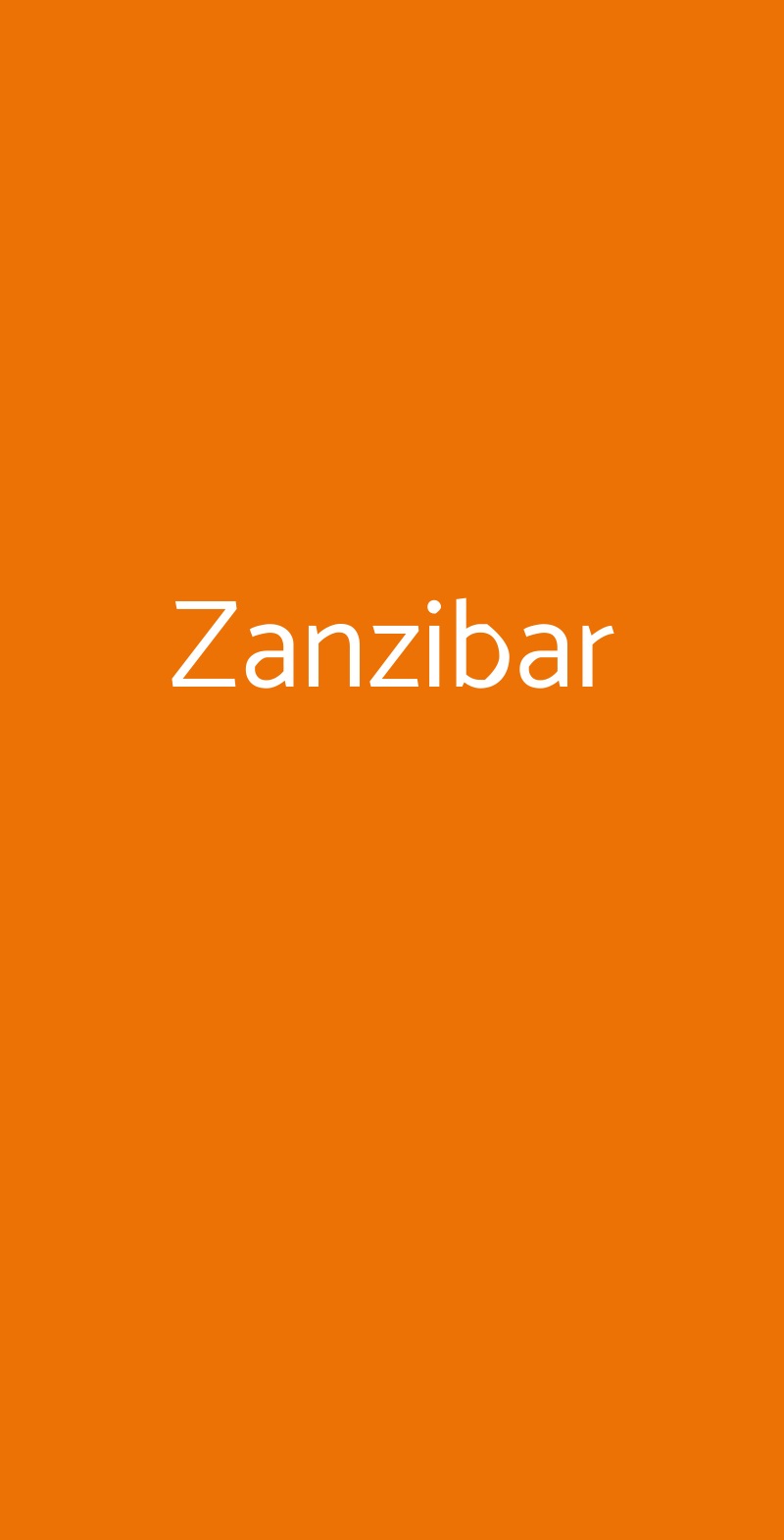 Zanzibar Marina di Ravenna menù 1 pagina
