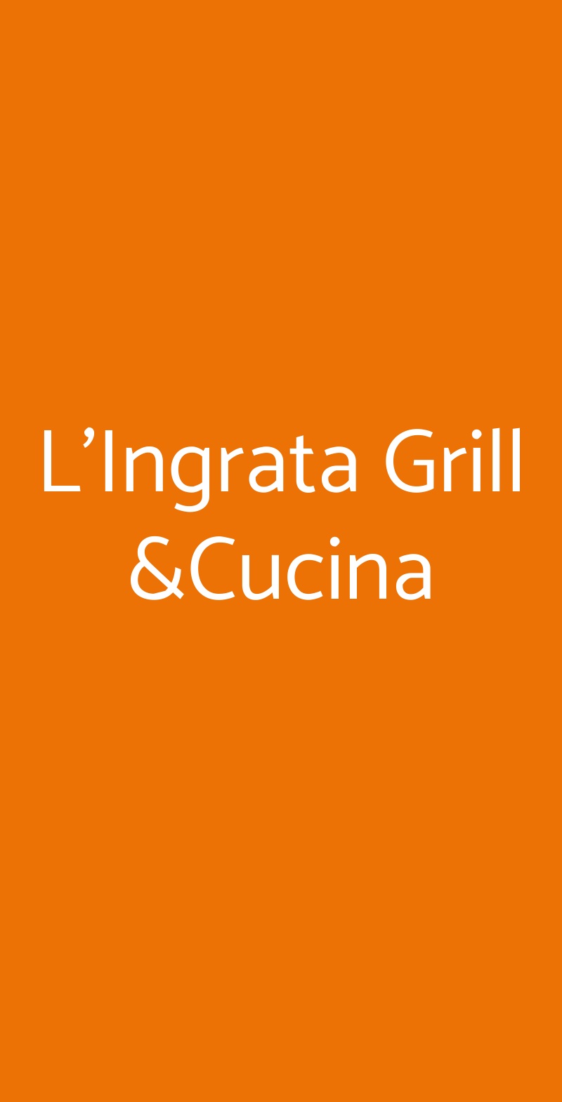 L'Ingrata Grill &Cucina Rimini menù 1 pagina