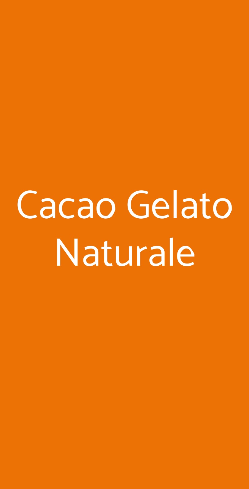 Cacao Gelato Naturale Forli menù 1 pagina