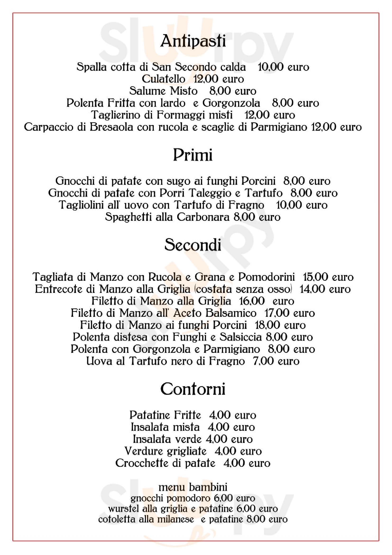 Ristorante Pizzeria Piccadilly Snc Sant'Andrea Bagni menù 1 pagina