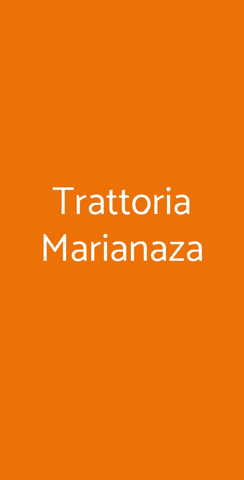 Trattoria Marianaza Faenza menù 1 pagina
