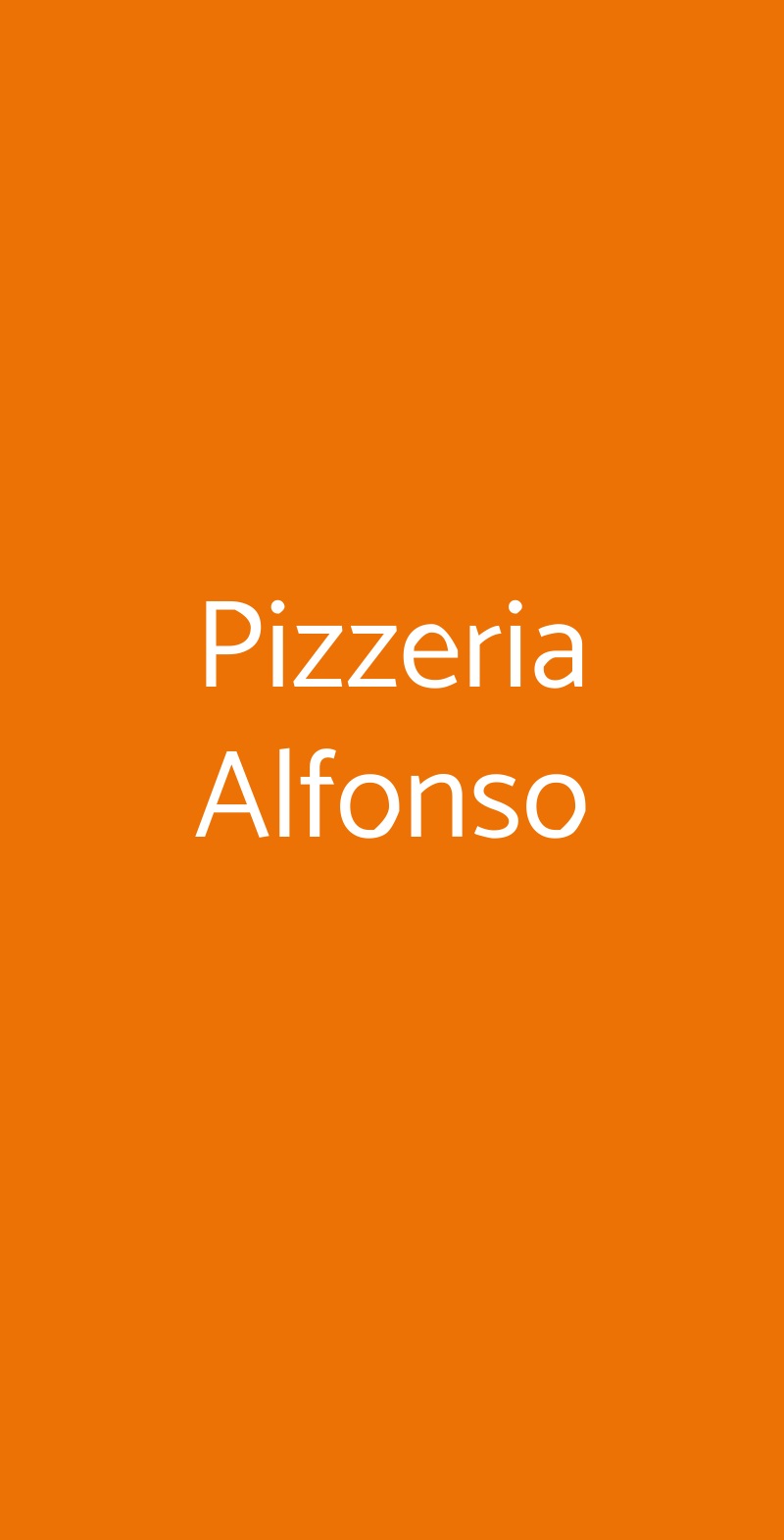 Pizzeria Alfonso Bologna menù 1 pagina