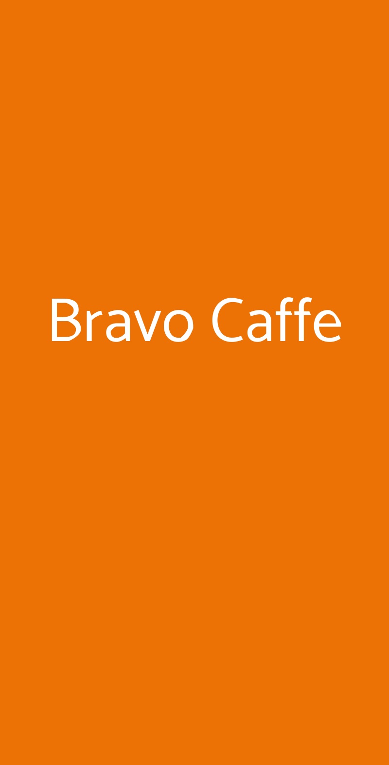 Bravo Caffe Bologna menù 1 pagina