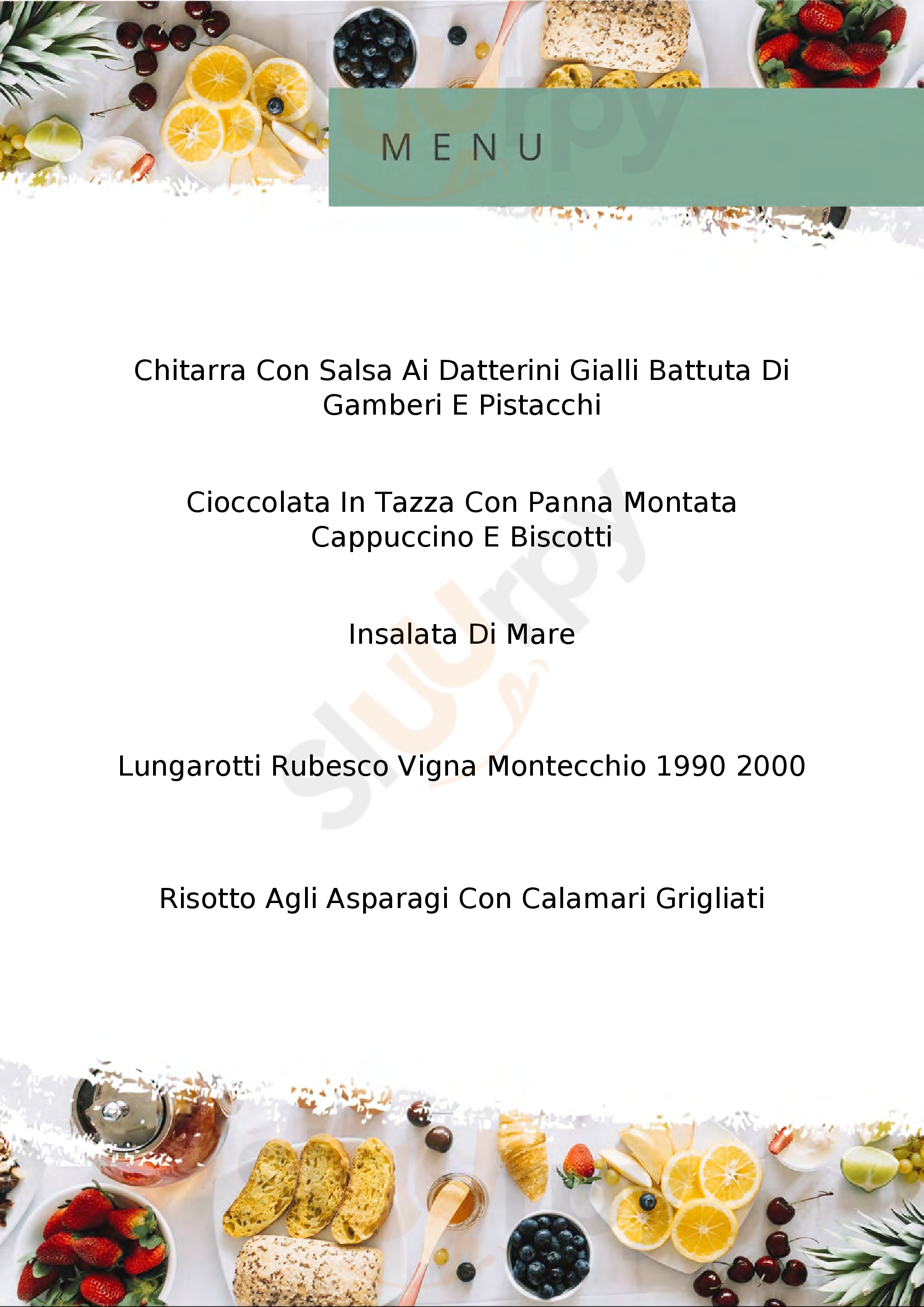 Caffe Barriera Cavour Cesena menù 1 pagina