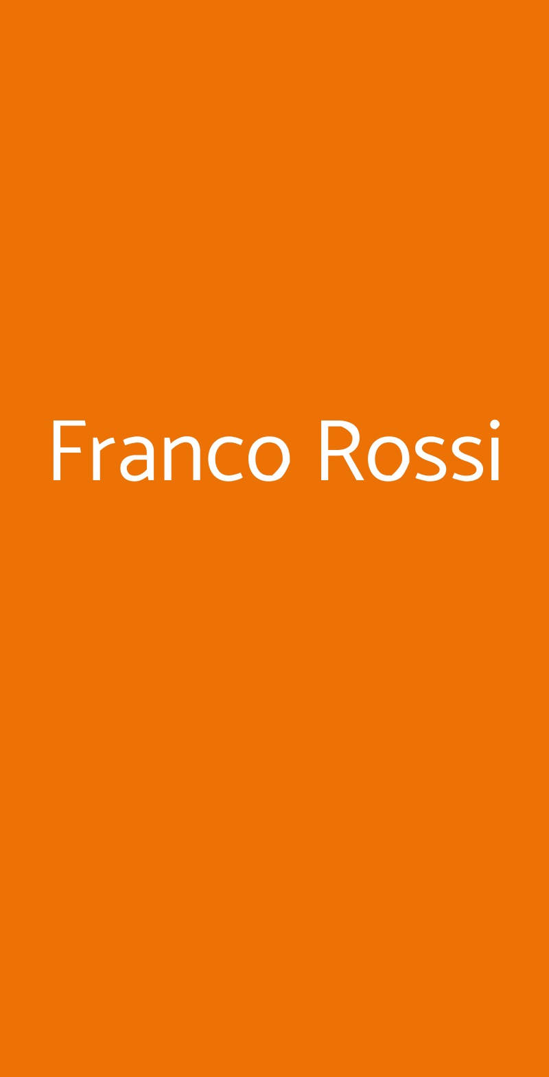 Franco Rossi Bologna menù 1 pagina