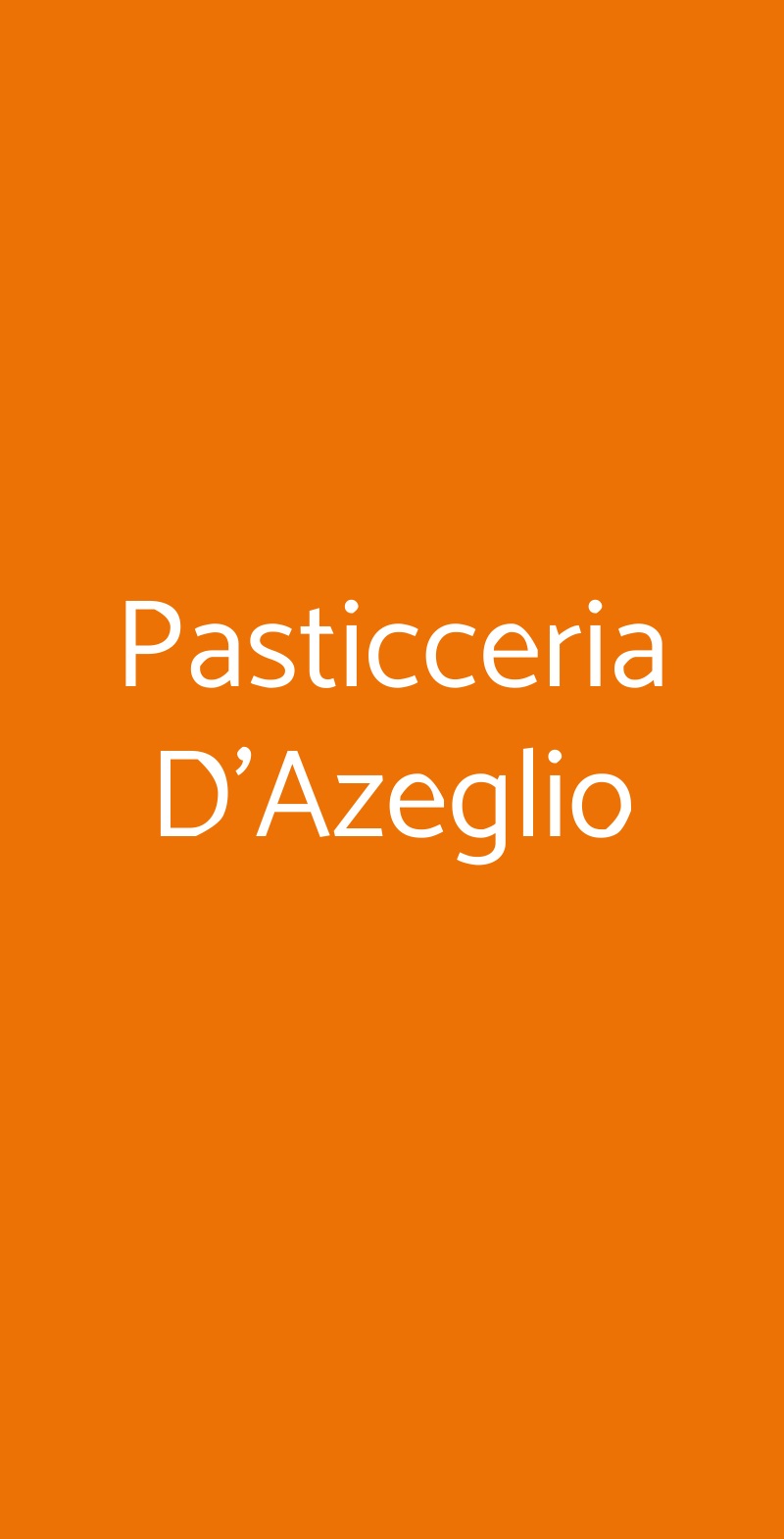 Pasticceria D'Azeglio Bologna menù 1 pagina