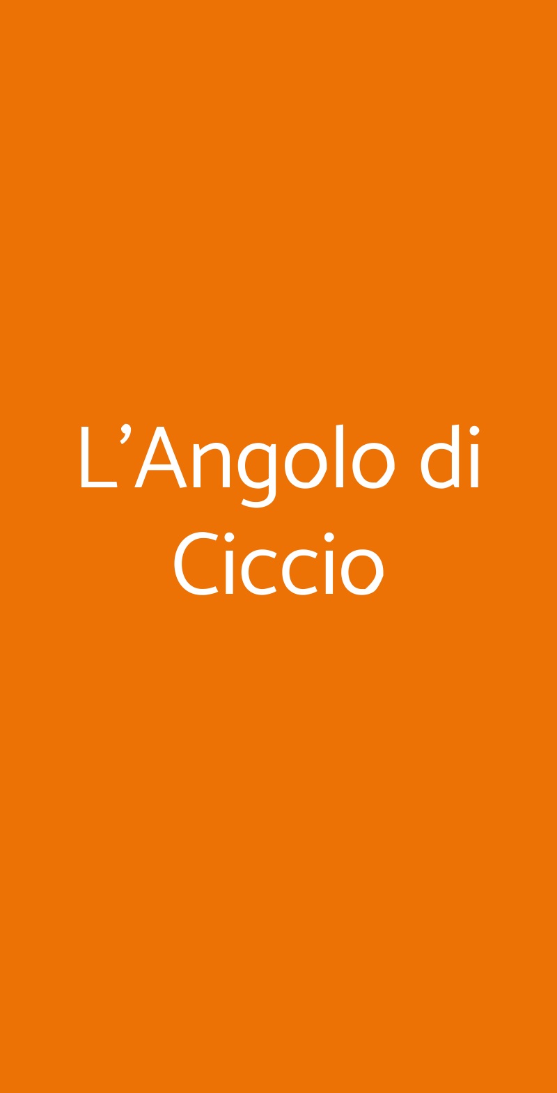 L'Angolo di Ciccio Rimini menù 1 pagina