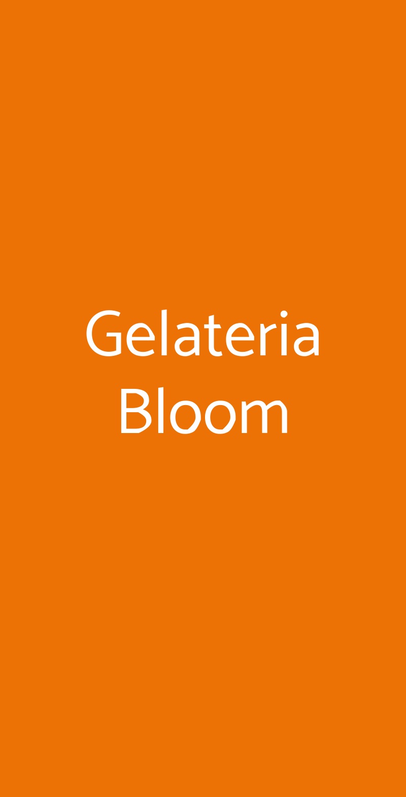 Gelateria Bloom Modena menù 1 pagina