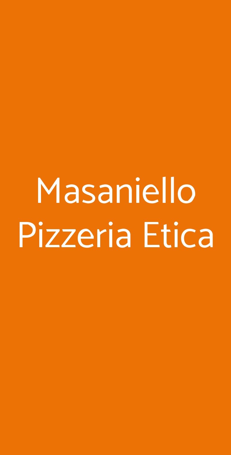 Masaniello Pizzeria Etica Bologna menù 1 pagina