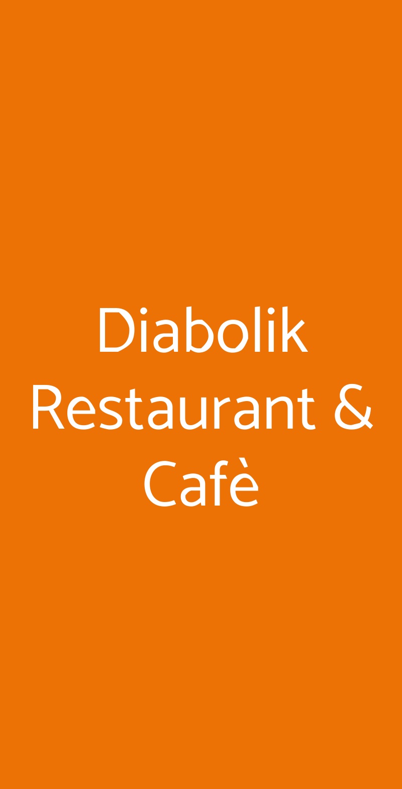 Diabolik Restaurant & Cafè Ravenna menù 1 pagina