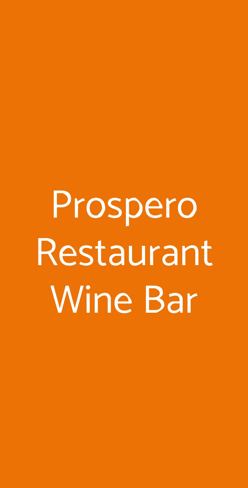 Prospero Restaurant Wine Bar Reggio Emilia menù 1 pagina