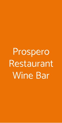 Prospero Restaurant Wine Bar, Reggio Emilia
