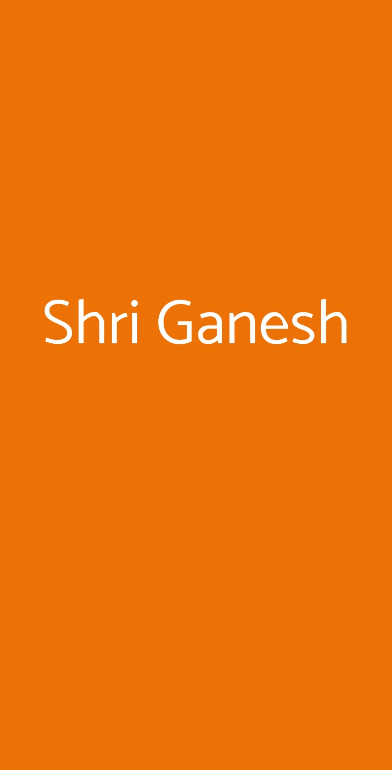 Shri Ganesh Parma menù 1 pagina