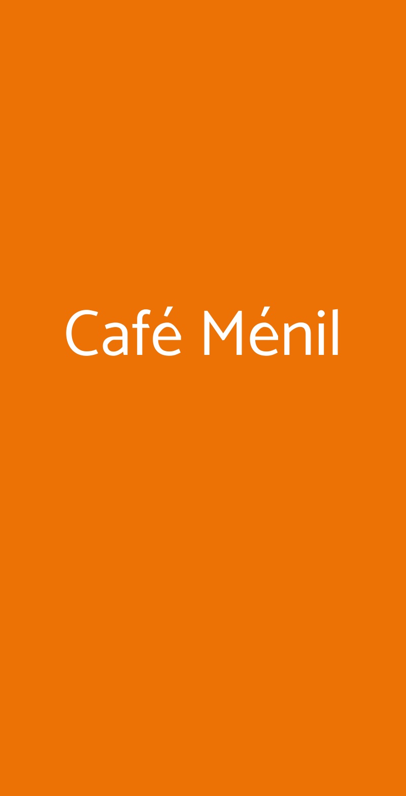 Café Ménil Bologna menù 1 pagina