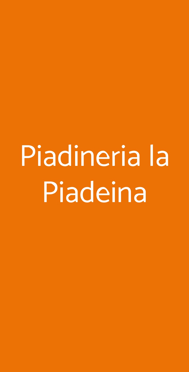Piadineria la Piadeina Bologna menù 1 pagina