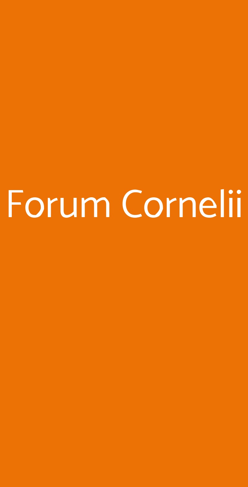 Forum Cornelii Imola menù 1 pagina