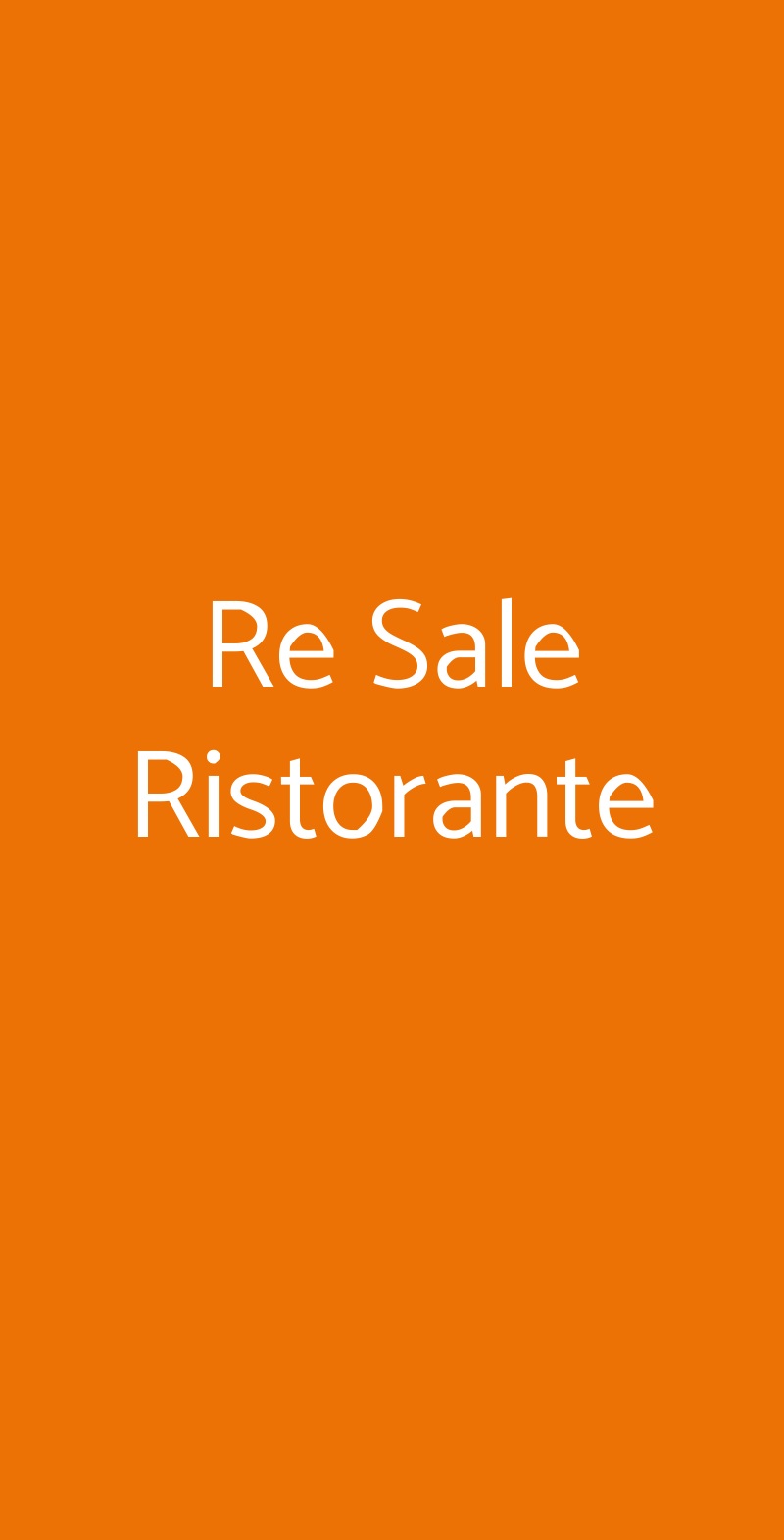 Re Sale Ristorante Cervia menù 1 pagina