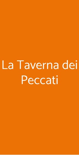 La Taverna Dei Peccati, Bologna
