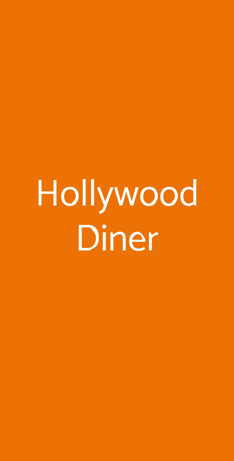 Hollywood Diner San Lazzaro di Savena menù 1 pagina